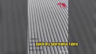 Quick Dry Sportswear Fabric 152GSM Vertical Birdseye