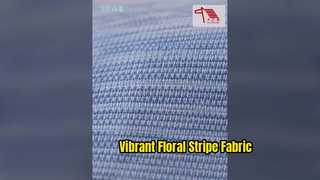 Breathable Floral Stripe Fabric For Summer Apparel
